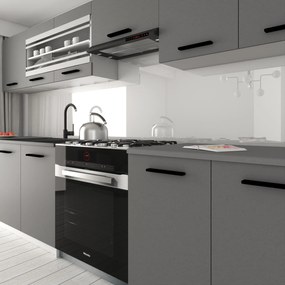 Kuchynský nábytok 260 cm sivá antracit grafit s pracovnou doskou  TOR PRIMO260/3/WT/SR/0/B1