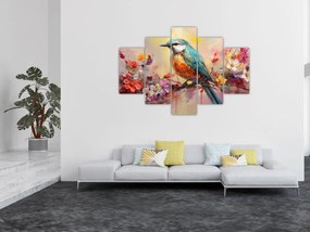 Obraz - Maľba vtáčika (150x105 cm)