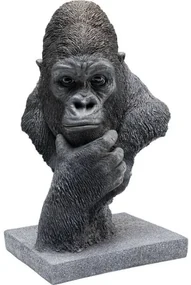 Thinking Gorilla Head dekorácia čierna 49cm