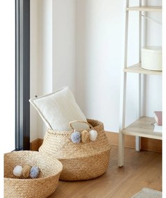 Obliečka na vankúš s prímesou ľanu 45x45 cm Blok – Kave Home