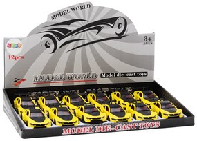 LEAN TOYS Športové auto 1:32, kovové – žltá