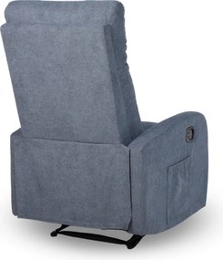 Relaxačné polohovacie TV kreslo FIORE — látka, sivá, nosnosť 130 kg
