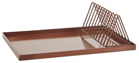 MADAM STOLTZ Kovový odkvapkávač na riad Rust minimalist