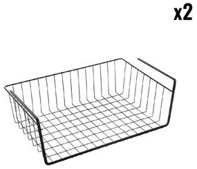 2x Závesný kovový kuchynský košík DECO 40x26x14 cm