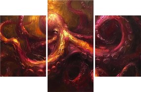 Obraz - Chobotnica, olejomaľba (90x60 cm)