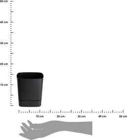 Plastový květináč s podmiskou Cubi 16x16 cm - výber z 6 prevedení