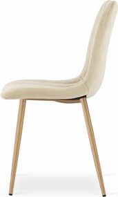 AKCIA Krémová zamatová stolička LAVA II. akosť