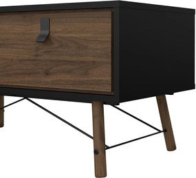 Konferenční stolek Rainy 102 cm černý/ořech tmavý