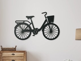 drevko Nálepka na stenu Retro bicykel Rozmer obrazu: 40,5 x 65 cm, Farba dekorácie: Čierna