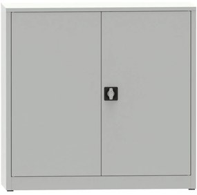 Dielenská policová skriňa na náradie KOVONA JUMBO, 2 police, zváraná, 1150 x 1200 x 500 mm, sivá