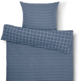 Posteľná bielizeň z biber bavlny, modrá, štandardná veľkosť