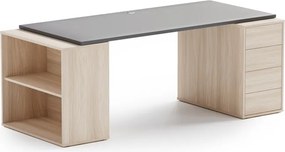 Samostatná pracovná doska BLOCK, 1600 x 800 x 25 mm, grafitová