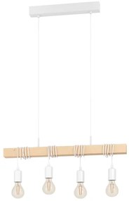 Eglo 43704 - Závesné svietidlo na lane TOWNSHEND 4xE27/60W/230V