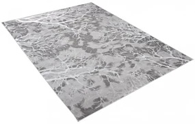 Jednoduchý moderný koberec sivej farby s bielym motívom Šírka: 80 cm | Dĺžka: 150 cm