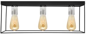 Stropné svietidlo FINN 3xE27/15W/230V čierna/chróm