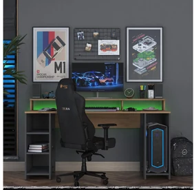 PC stolík Sikine 5 (orech + antracit) . Vlastná spoľahlivá doprava až k Vám domov. 1095021
