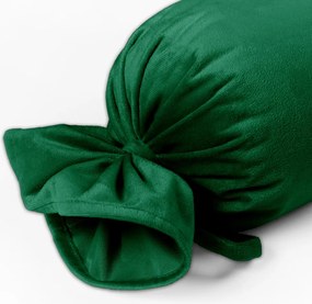 Biante Zamatový vankúš valec bonbon Velvet Prémium SVP-032 Zelený 15x60 cm