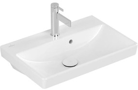 VILLEROY &amp; BOCH Avento Compact závesné umývadlo s otvorom, s prepadom, 550 x 370 mm, biela alpská, 4A005501