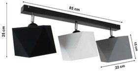 Prisadený luster DIAMENT 3xE27/60W/230V