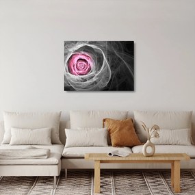 Sklenený obraz - Abstraktné ruže, fuchsiová (70x50 cm)