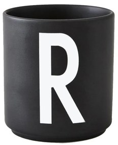 Design Letters Hrnček s písmenom R, black