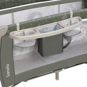 Lionelo - Cestovná postieľka SVEN PLUS béžovo-olivová