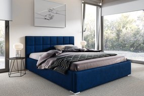 Čalúnená posteľ Selena 180x200cm, modrá MattVelvet