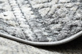 Koberec SOLE D3732 Aztécky, romby - ploské tkanie, sivý/ béžový