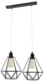 Luster KARO 2xE27/15W/230V čierna