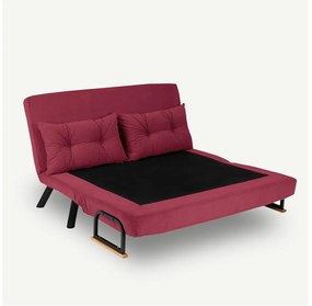 Dizajnová rozkladacia sedačka Hilarius 133 cm červeno-hnedá