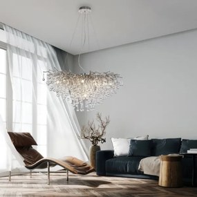 Paul Neuhaus 2192-55 - Luster na lanku ICICLE 10xG9/40W/230V 50x100 cm chróm