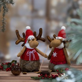 VIANOČNÁ FIGÚRKA REINDEER 59 CM VIACFAREBNÁ
