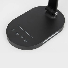 Stolná LED lampa VOLTIA s bezdrôtovou nabíjačkou a USB