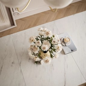 ROZKLADACÍ JEDÁLENSKÝ STÔL DANILO MRAMOR LEVANTO + ZLATÉ U NOHY 140 / 195 cm