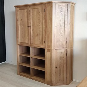 Veľká rohová odkladacia skriňa, 170x63x219 cm