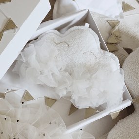 Závesná dekorácia obláčik biela 35x26x14cm