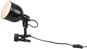 RABALUX Priemyselná stolová lampa s klipom FLINT, 1xE14, 25W, čierna