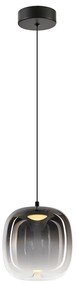 Závesné svietidlo Vaso, 1x grafitové sklenené tienidlo, (fi 15cm), b