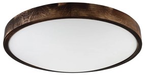 Stropné svietidlo OAK SMOKY SLIM 3xE27/15W/230V pr. 47 cm dub/tmavohnedá