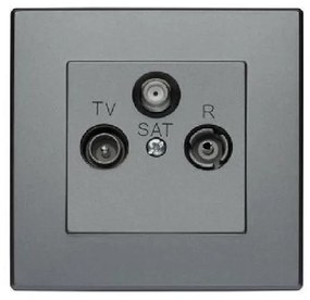 GPA-LS Koncová R-TV anténna zásuvka inox