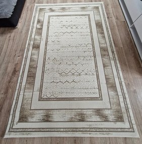 Béžový koberec s geometrickým vzorom Glamour 31352-Vizion Rozmer: 240x330 cm