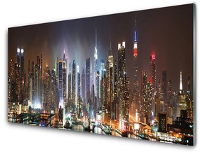 Obraz na akrylátovom skle Mesto domy 140x70 cm