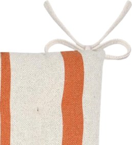 Podsedák Manduel 38x38 cm bílý/oranžový