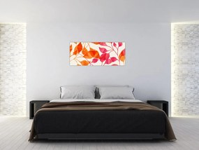 Obraz - Oranžové lístie (120x50 cm)