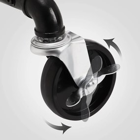 Kovový stojan na šaty s vysokou nosnosťou až 90 kg, čierny