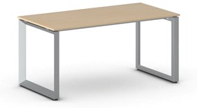 Kancelársky stôl PRIMO INSPIRE, sivostrieborná podnož, 1600 x 800 mm, buk
