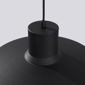 Sollux SL.1703 - Luster na lanku BILO 1xE27/15W/230V pr. 35 cm čierna