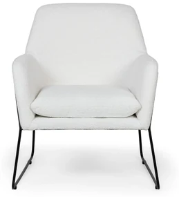 Biele designové kreslo MILAN