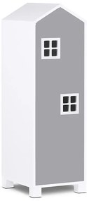 Detská skriňa domček 126 cm - šedá