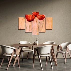 Obraz - Červené tulipány (150x105 cm)